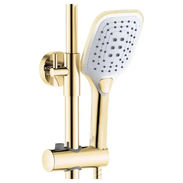 Душевой гарнитур REA MELIA GOLD WHITE с изливом (REA-P2406)