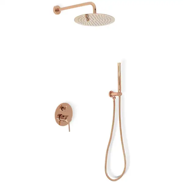 Душевая система REA LUNGO ROSE GOLD + BOX скрытого монтажа (REA-P4111)