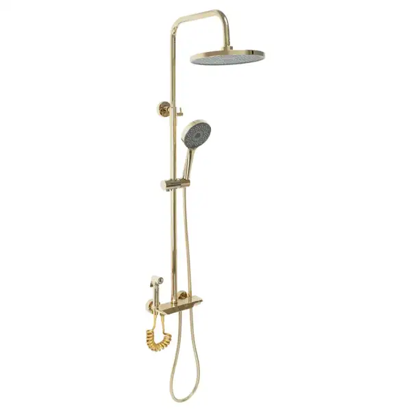 Душевой гарнитур REA MAX GOLD с изливом (REA-P6617)