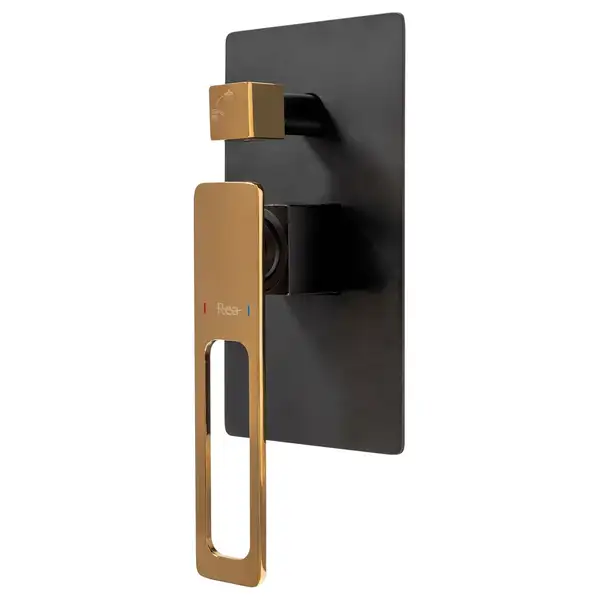 Душевой гарнитур скрытого монтажа REA SOHO BLACK AND GOLD (REA-P6950)