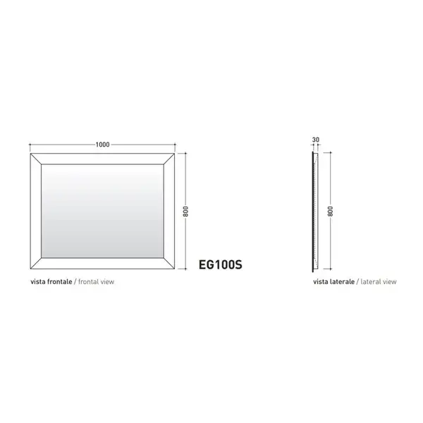 Дзеркало Flaminia EverGreen 100х80, bianco opaco (EG100S)