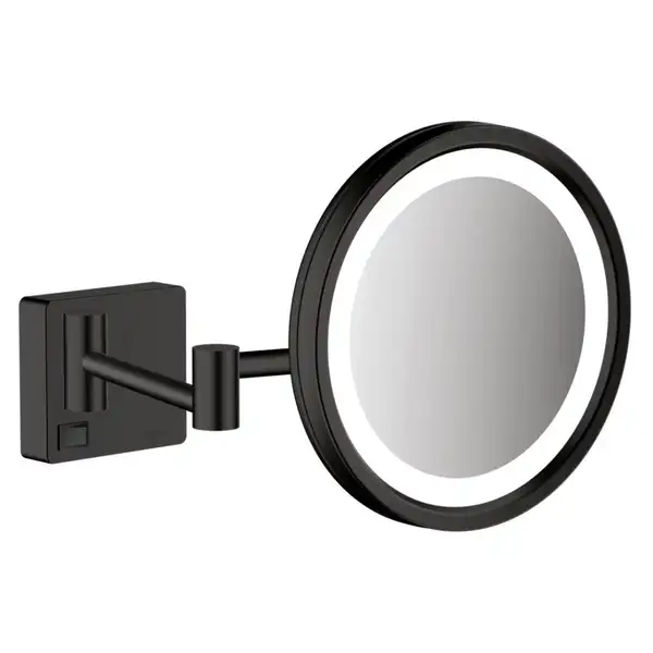 Дзеркало Hansgrohe ADDSTORIS з підсвіткою LED, чорний матовий (41790670)