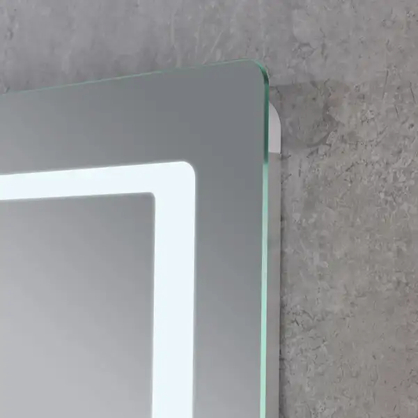 Дзеркало Mixxus STYLE MR03-90x70 з Led Touch, Anti-fog, димером, регулятором яскравості, годинником (MI6007)
