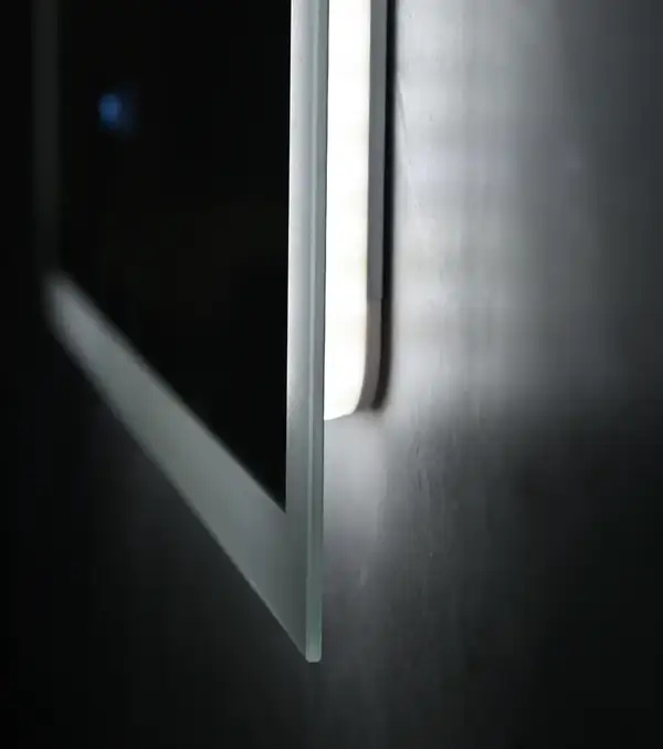 Дзеркало Mixxus FLAT MR04-80x60 з Led Touch, Anti-fog, димером, регулятором яскравості, годинником (MI6928)