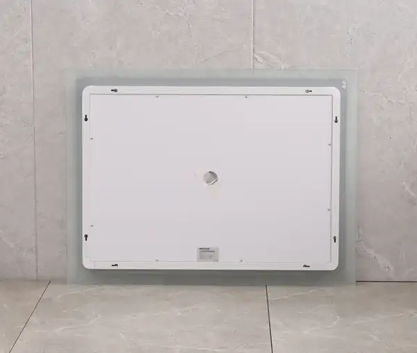 Дзеркало Mixxus FLAT MR04-80x60 з Led Touch, Anti-fog, димером, регулятором яскравості, годинником (MI6928)