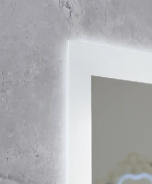 Дзеркало Mixxus FLAT MR04-80x60 з Led Touch, Anti-fog, димером, регулятором яскравості, годинником (MI6928)