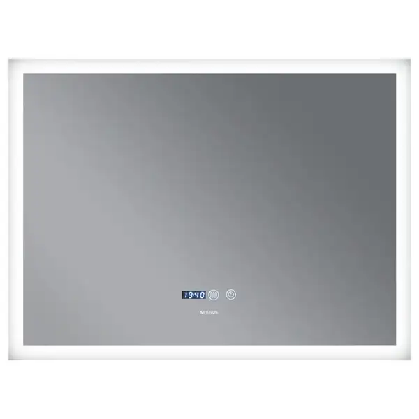 Дзеркало Mixxus FLAT MR04-80x60 з Led Touch, Anti-fog, димером, регулятором яскравості, годинником (MI6928)