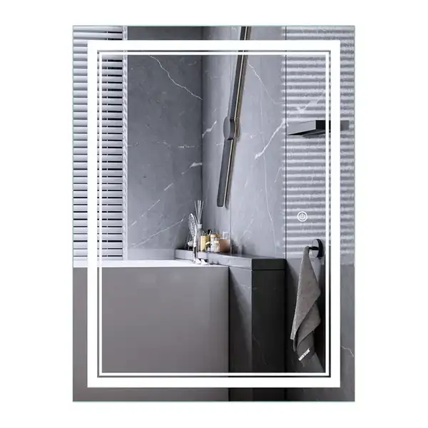 Дзеркало Mixxus Premium QUADRO MR20-80x60-Reverse з Led Touch, Anti-fog, димером, регулятором яскра (MP6619)