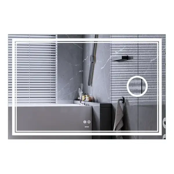 Дзеркало Mixxus Premium QUADRO MR20-100x70 з Led Touch, Anti-fog, димером, регулятором яскравості, (MP6622)