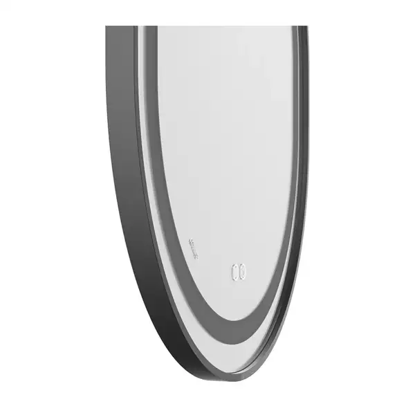 Дзеркало Mixxus Premium ELLIPSE MV05-80x70-Reverse BLACK з Led Touch, Anti-fog, димером (3-6,5kK) ( (MP6646)