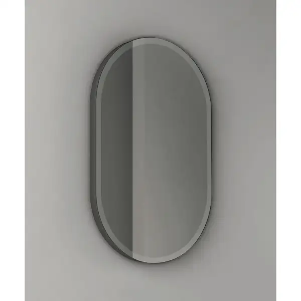Nic-Design Дзеркало NIC Design Elen 80х50 см овальне з підсвічуванням, кромка - чорний матовий (012781064)