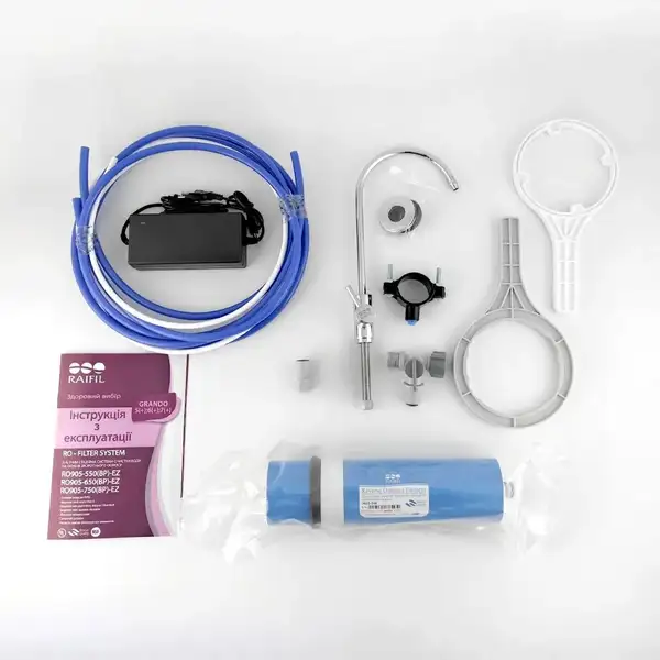 Фільтр зворотнього осмосу Raifil 300G - 3/8 10"Slim з манометром (2465)