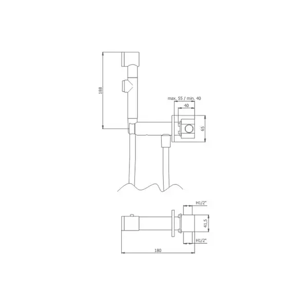 GRB Intimixer Гігієнічний душ, хром (08229100)