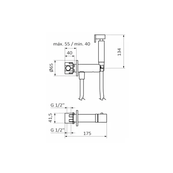 GRB Intimixer Гігієнічний душ, золото глянцеве (08229104)