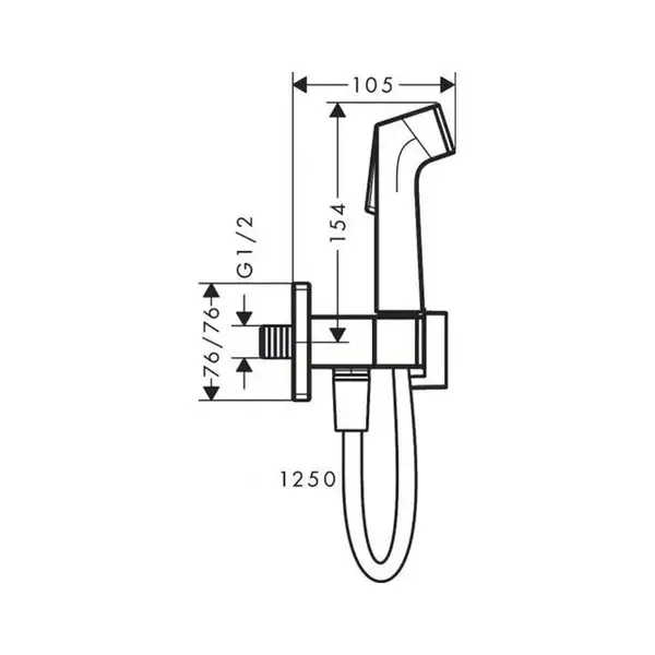 Hansgrohe S EcoSmart+ Гігієнічний душ, білий (29231700)