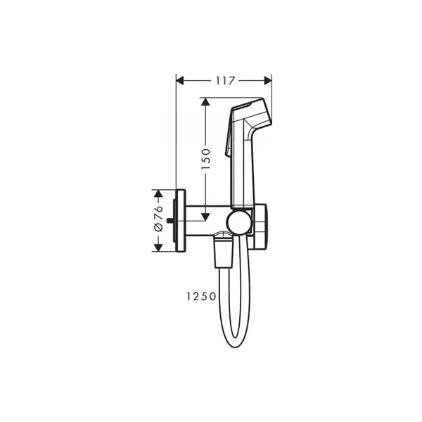 Hansgrohe S EcoSmart+ Комплект гігієнічного душу, хром (29232000)