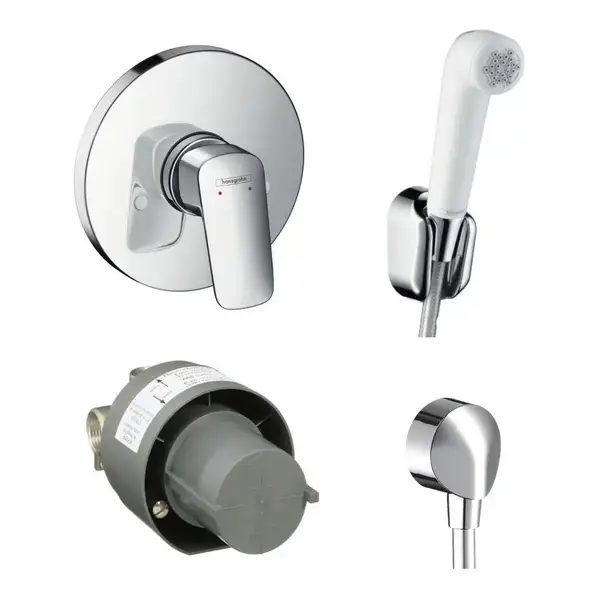 Гігієнічний душ Hansgrohe Logis з душовою лійкою, білий / хром (3A101219)
