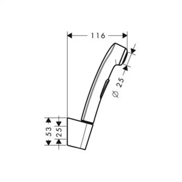 Гігієнічний ручний душ Hansgrohe, Matt Black (96907670)
