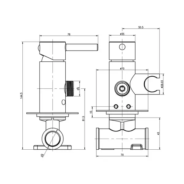 Набор гигиенического душа KOHLMAN AXEL CHROM (QW135A)