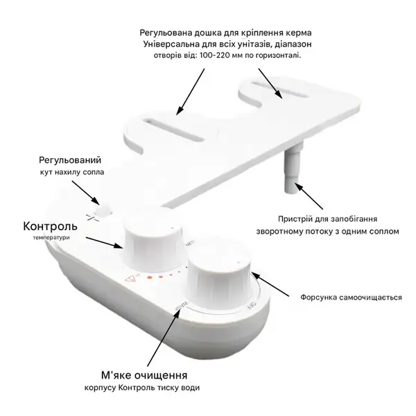MIXXUS PREMIUM TCB-01 Накладка на унітаз з гігієнічним душем (MP6494)
