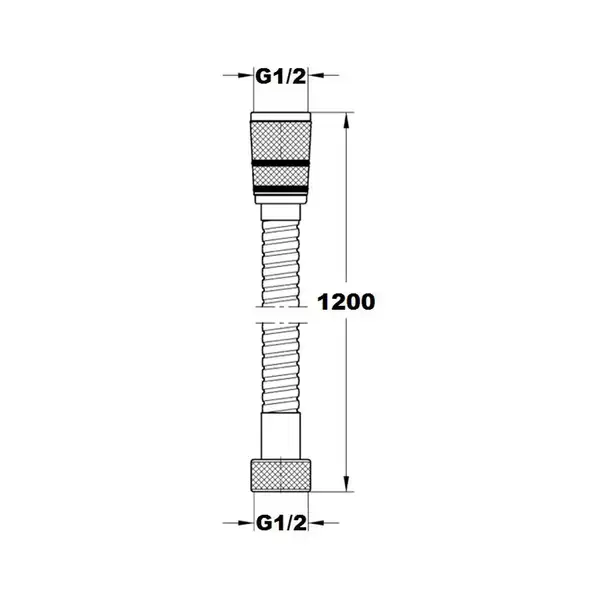 Шланг для гігієнічного душу Paffoni 120 см, медове золото (ZFLO030HG)