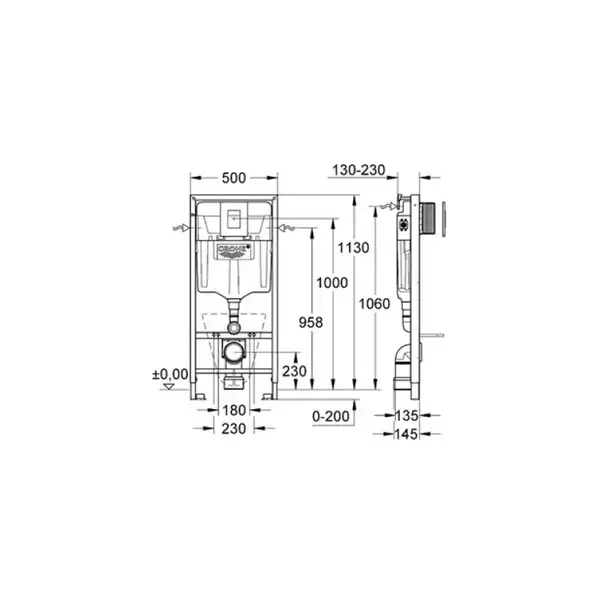 Система інсталяції GROHE Rapid SL з комплектом 4 в 1 (38750001)