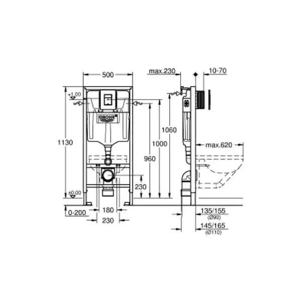 Grohe Solido 3 в 1 Инсталляция для унитаза (38811KF0)