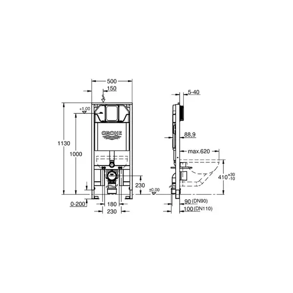 Grohe Rapid SL Slim Инсталляция для унитаза (39687000)