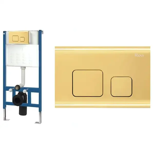 Інсталяція REA із золотою кнопкою F LIGHT GOLD (REA-E9851)