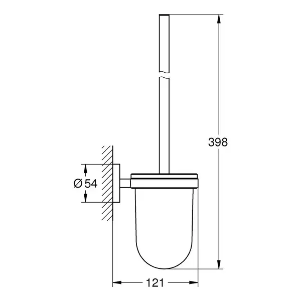 Йоршик підвісний Grohe Essentials, нікель матовий/скло матове  40374EN1