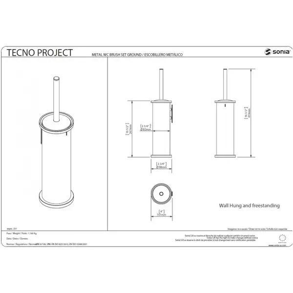 Щітка для унітазу Sonia Tecnoproject White (175918)