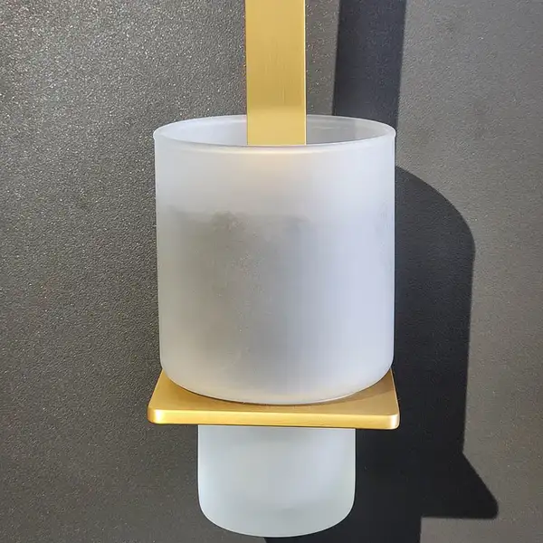 Щітка для унітазу Sonia S-Cube Brushed Gold 85х415х95 мм, золото матове (182114)
