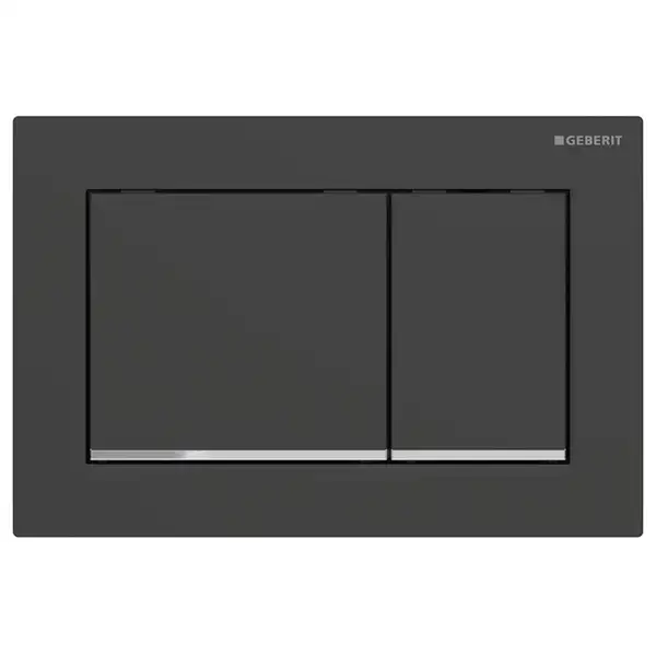 Geberit Omega 30 Клавиша смыва, черный мат/хром (115.080.14.1)
