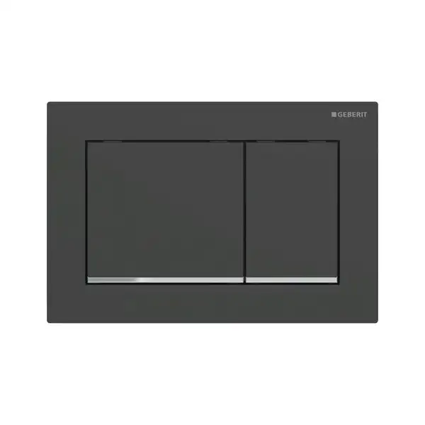 Geberit Omega 30 Клавиша смыва, черный мат/хром (115.080.14.1)