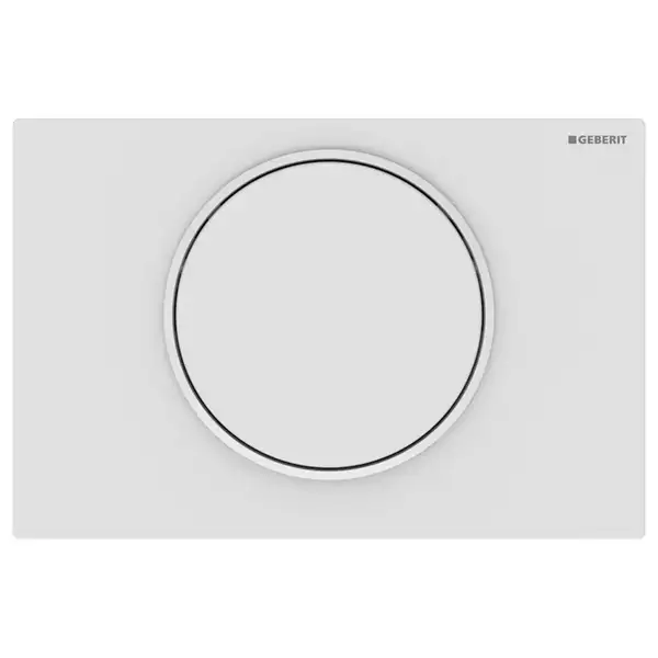 Клавиша смыва Geberit Sigma 10 (панель и клавиши - белый мат, декоративные кольца - белый) 115.758.01.5