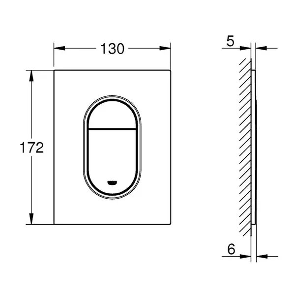 Кнопка змиву для унітазу Grohe Arena Cosmopolitan S, нікель матовий (37624EN0)