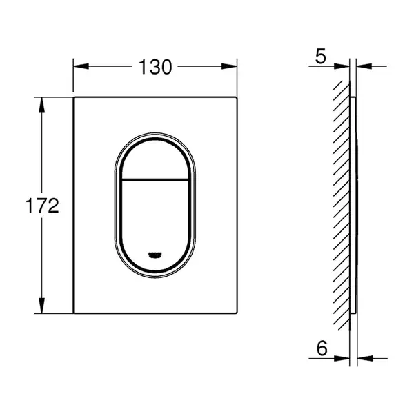 Кнопка змиву Grohe Arena Cosmopolitan S, холодний світанок  37624GL0