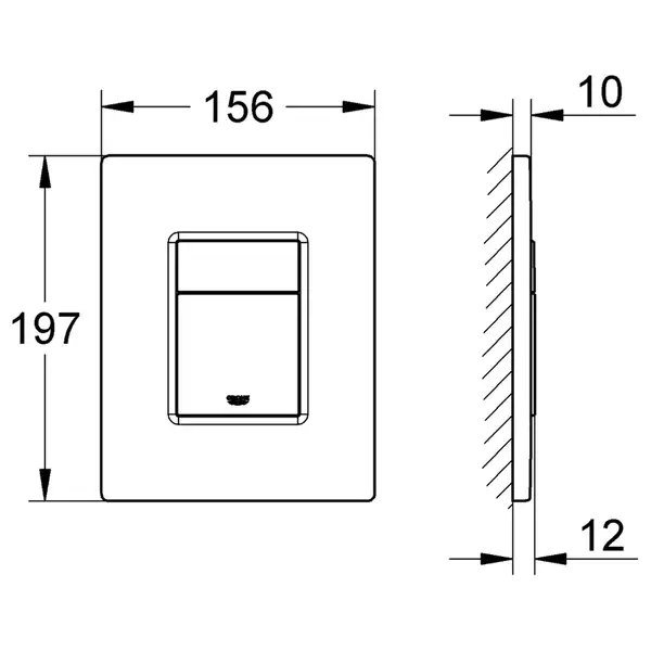 Grohe Even Панель смыва для унитаза, хром (38966000)