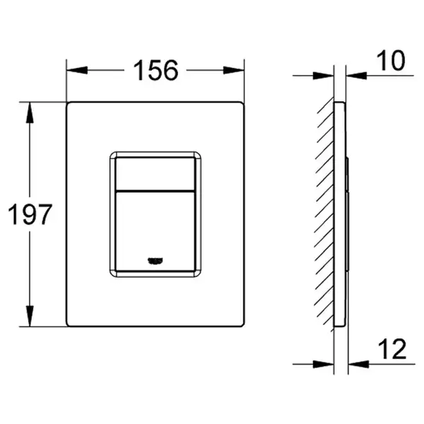 Grohe Even Кнопка смыва, черная матовая (38966KF0)