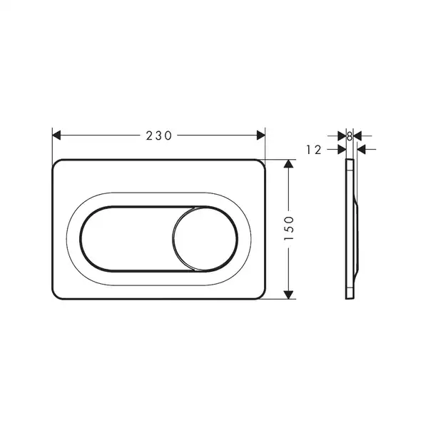 Hansgrohe iFrame Original S Клавиша смыва, хром (66002000)