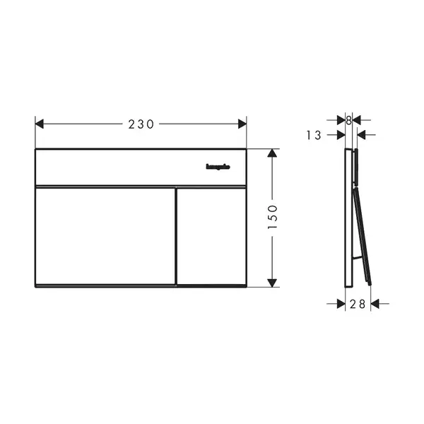 HANSGROHE iFrame Element E Клавиша смыва, Brushed Bronze (66003140)