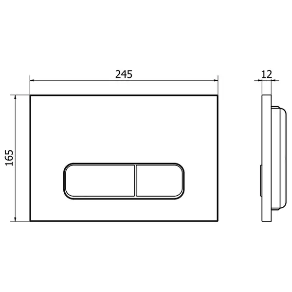 Кнопка смыва для инсталляции MEXEN FENIX 02 CHROME MATT (MEX-600202)