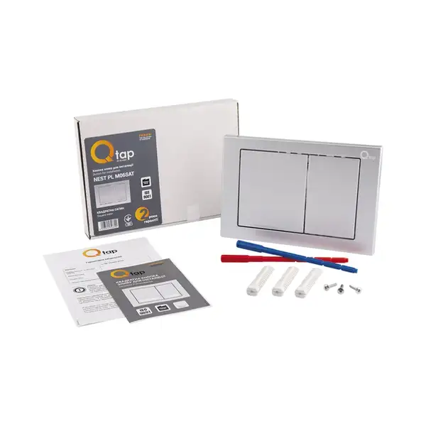 Qtap Nest Панель смыва, матовый хром (QT0111M06029SAT)