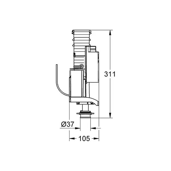 Випускний клапан Grohe для інсталяції Rapid SL (42320000)