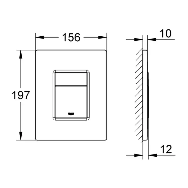 Комплект Grohe Set Унітаз QUADRO-0301-T3 + Інсталяція 38536001 + панель 38732000 (38536001QUADRO030 (38536001QUADRO0301T3)