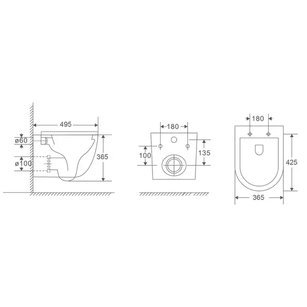 Комплект Grohe Set Унітаз ELLIPSE-0301-R + Інсталяція Grohe Rapid SL 38772001 (38772001ELLIPS0301R)