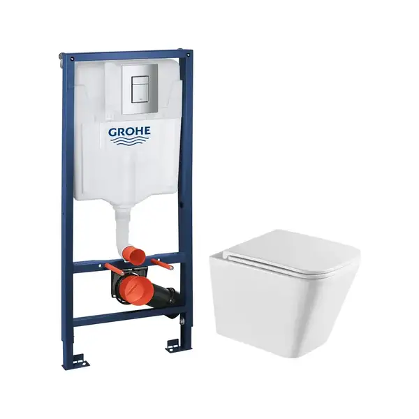 Комплект Grohe Set Унітаз QUADRO-0301-R + Інсталяція Grohe Rapid SL 38772001 (38772001QUADRO0301R)