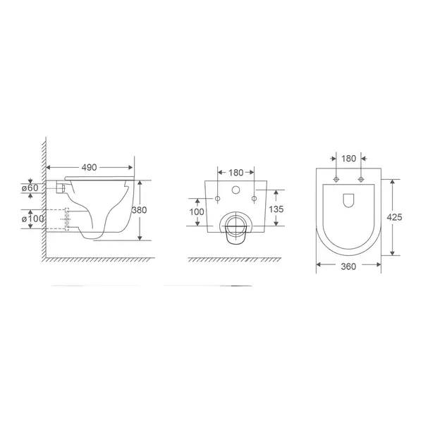 Комплект Grohe Set Унітаз TOPPER-0302-T3 + Інсталяція Grohe Rapid SL 38772001 (38772001TOPPER0302T3