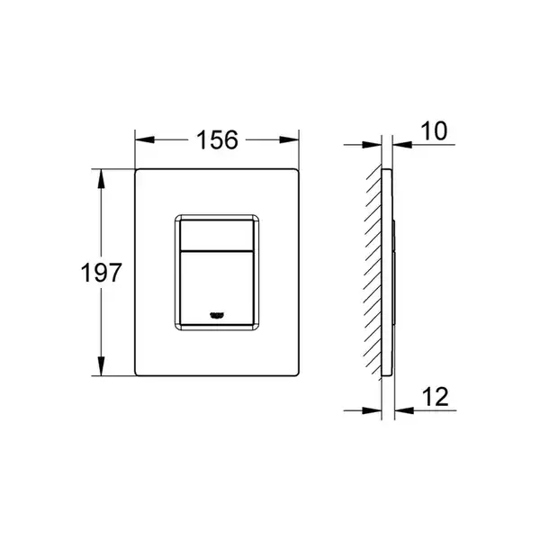 Комплект Grohe Set Унітаз ELLIPSE-0305-T3 + Інсталяція UA388400WG + панель 38732000 (388400WGELLIPS (388400WGELLIPS0305T3)