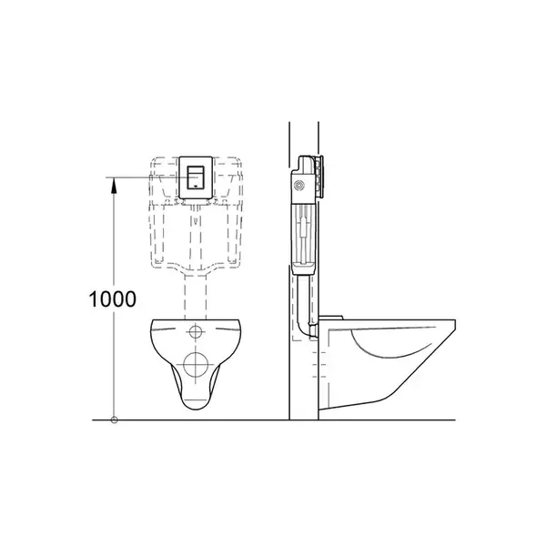 Комплект Grohe Set Унітаз ELLIPSE-0305-T3 + Інсталяція UA388400WG + панель 38732000 (388400WGELLIPS (388400WGELLIPS0305T3)
